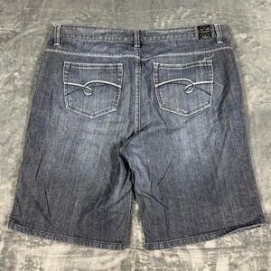 Y2K Madison Women's Dark Wash Denim Shorts - size 14 women's